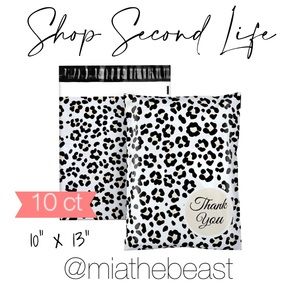 3/$20📦 10 Leopard Polymailers - 10 x 13” + 10 FREE stickers